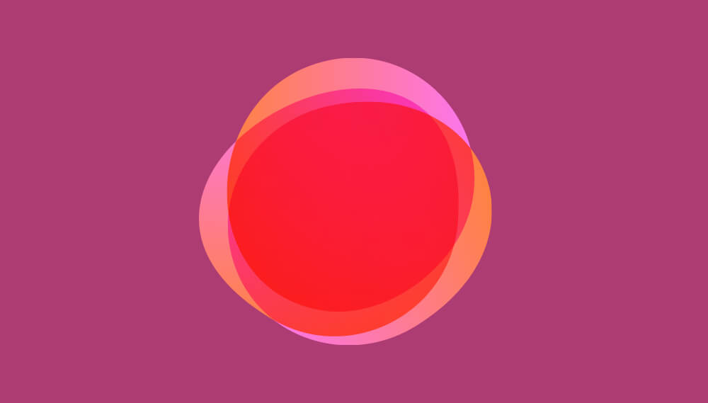 Irregular shaped circles nested in each other.